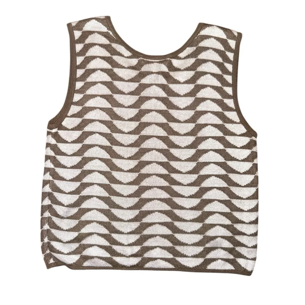 EMPORIO ARMANI Vintage Sleeveless Knit Sweater / Vest Size 8 - Picture 2 of 13